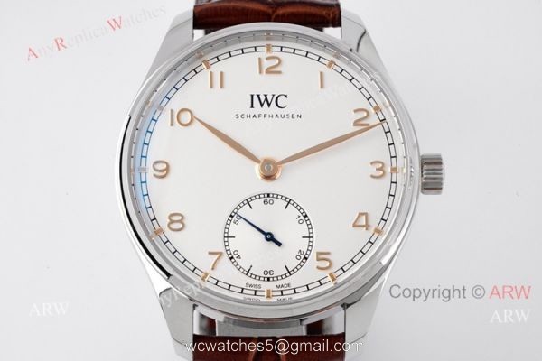 Best ZF Factory IWC Portugieser Automatic 40 White Face Swiss Clone Watches 5