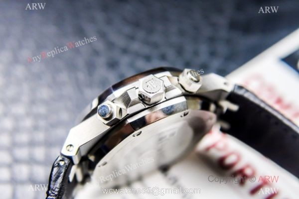 Grade 1A Swiss Copy Audemars Piguet Royal Oak ETA7750 Black Chronograph Watch 41mm for Men 5