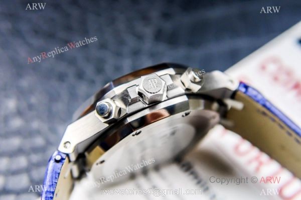 Grade 1A Swiss Copy Audemars Piguet Royal Oak Chrono ETA 7750 Watch 41mm SS Blue Dial 5
