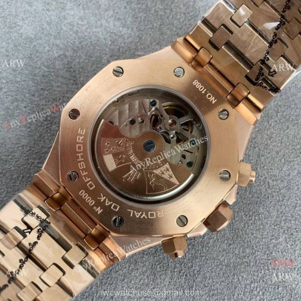 High Quality Audemars Piguet Royal Oak Offshore Skeleton Rose Gold Watch 5