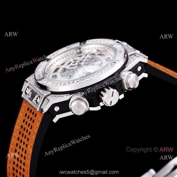 High Quality Copy Hublot Big Bang Iced Out Chronograph Watch Rose Gold 5