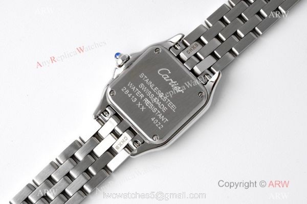 BV Factory Cartier Panthere De Stainless Steel Diamond 22mm Watch AAA Swiss Replica Cartier Watch 5