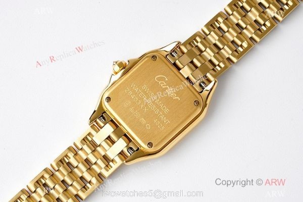 BV Factory AAA Replica Cartier Panthere 22mm Quartz Watch Yellow Gold Diamond Bezel 22mm 5