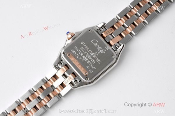 BV Factory Cartier Panthere De Two Tone Rose Gold Diamond Watch 22mm Swiss Quartz Movement 5