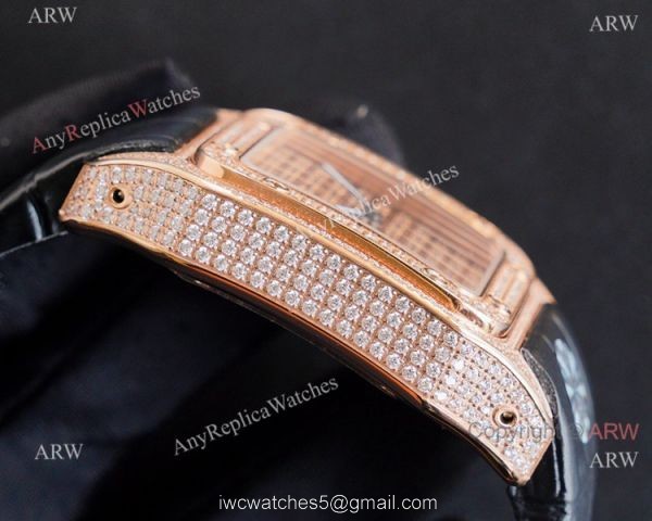 Iced Out Cartier Santos 100 Replica Watches Automatic High End Replica 5