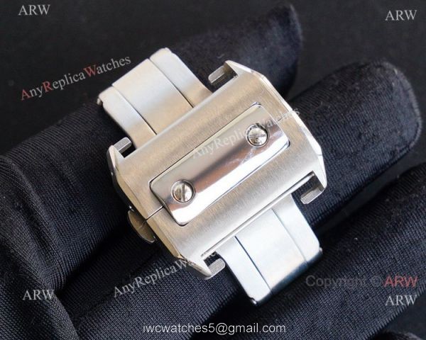Iced Out Cartier Santos 100 Automatic Watch For Men Best Replica For Sale 5