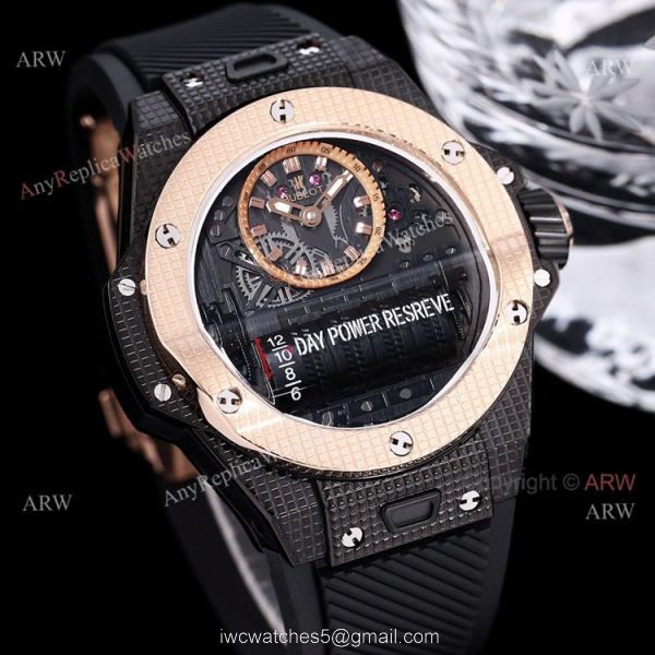 All Black Hublot Big Bang MP-11 Knockoff Watch 45mm With Black Rubber Strap 5