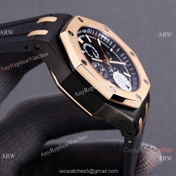 JF 1:1 Swiss Audemars Piguet AP Royal Oak Offshore 26406FR Black and Rose Gold Watch Super Clone 5