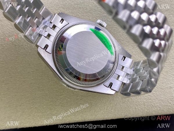 Swiss Replica Rolex Datejust WF Silver Diamond Watch 31mm Midsize 5