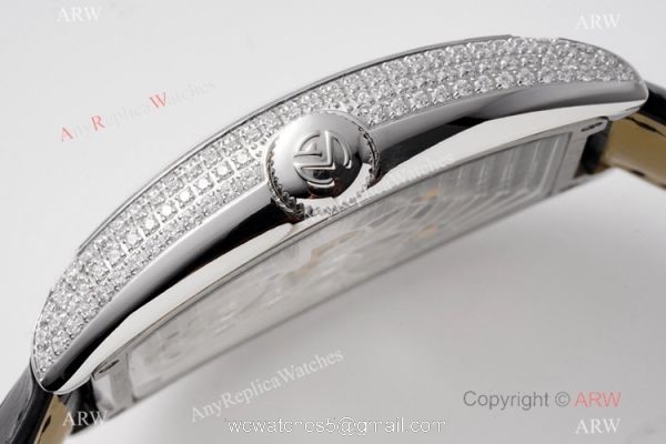 1:1 Super Clone Franck Muller Thunderbolt Tourbillon Iced Out Stainless Steel Watch 72 hour power reserve 5