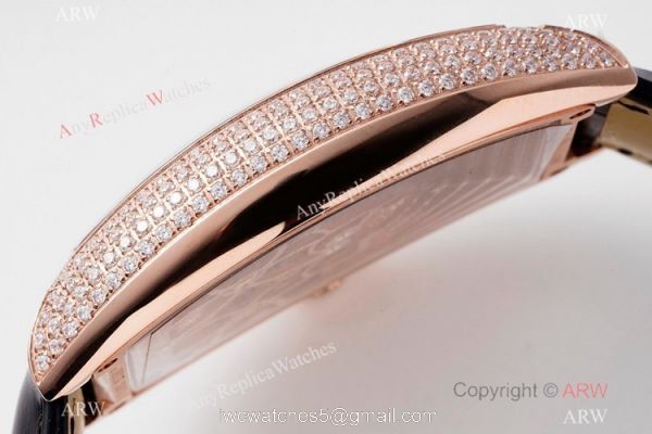 1:1 Super Clone Franck Muller Thunderbolt Tourbillon Iced Out Rose Gold Watch 72 hour power reserve 5