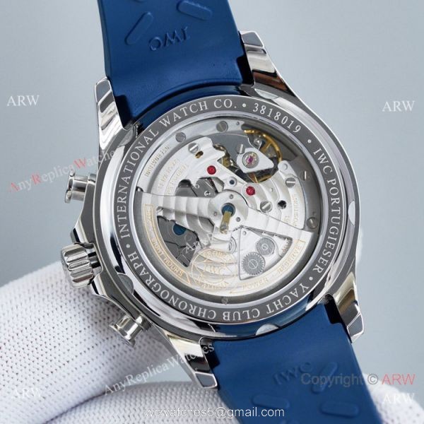 New Replica IWC Portugieser Yacht Club Chronograph Cal89361 Blue Dial Watch 5
