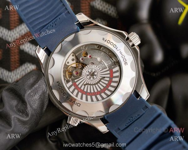 2021 New! Omega Seamaster Nekton Edition Watch Blue Dial Rubber Strap 5