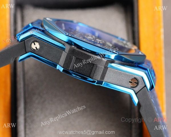 Z Factory Swiss Copy Hublot Sang Bleu 45mm Watch Blue Case Citizen Automatic 5