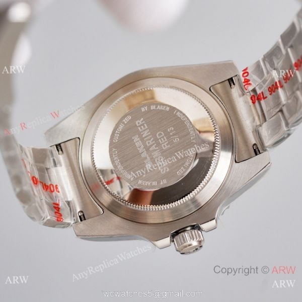 Swiss Grade Orange Dial 904L Steel Blaken Rolex Submariner Replica Watch Limited Edition Watch 5