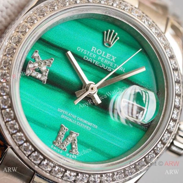 2021 Copy Rolex Datejust President Malachite Dial 28mm Watch Swiss Quality 5