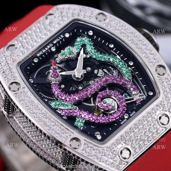 High Quality Copy Richard Mille Rm026 Snake Dial Tourbillon Serpent Watch With Diamond 5
