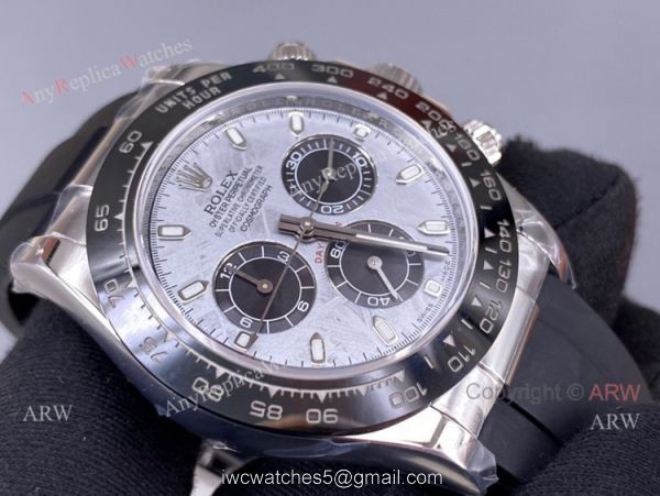 New Rolex Daytona Meteorite Dial Noob Factory Daytona 4130 Superclone Oysterflex Strap Watch 5