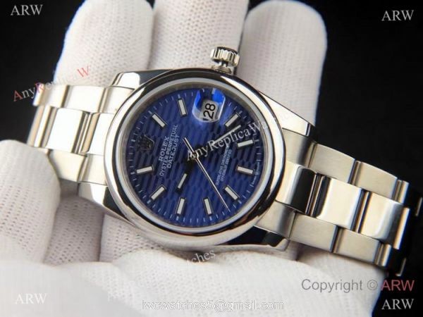 Clone Rolex Datejust 2021 Blue Exotic dial Oyster Watch Timeless style 5