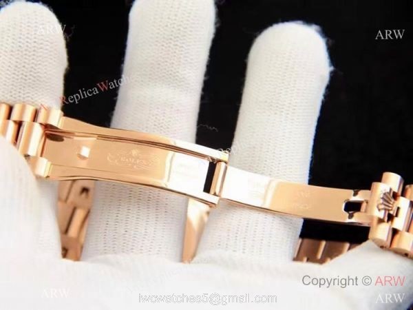 Best Replica Rolex Day-date 36 Chocolate Rose Gold Watch 5