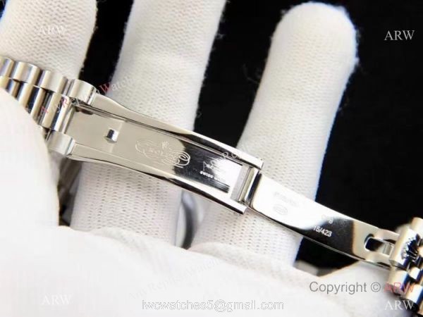Best Replica Rolex Day-date 36 White MOP Silver President Watch 5