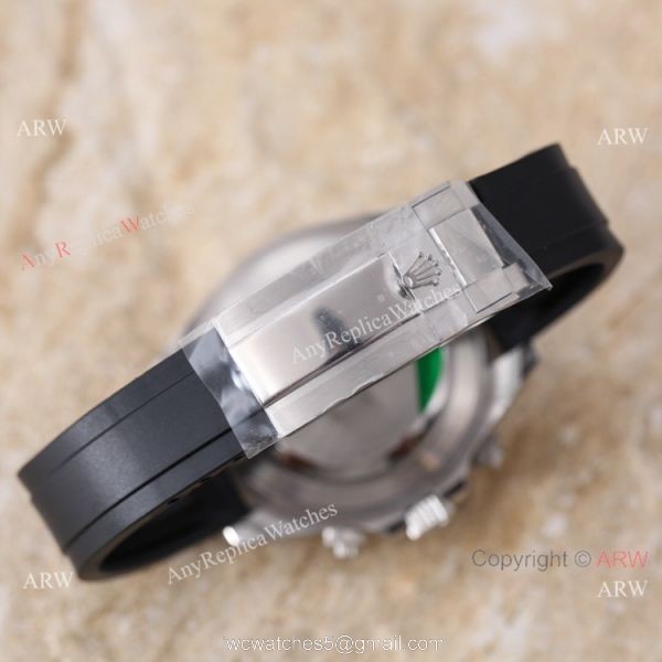 New 2021! AAA Clone Rolex Daytona Meteorite Dial M116519LN Rubber Strap 5