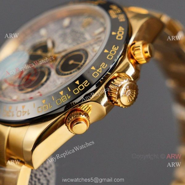 New 2021! AAA Replica Rolex Daytona Gold Meteorite Watch 43mm 5