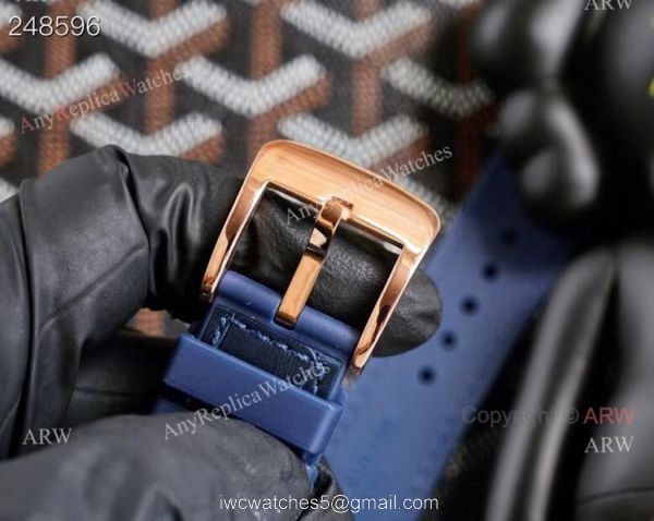 Replica Rose Gold Franck Muller V45 Revolution 3 Skeleton Watch With Diamonds for men 5