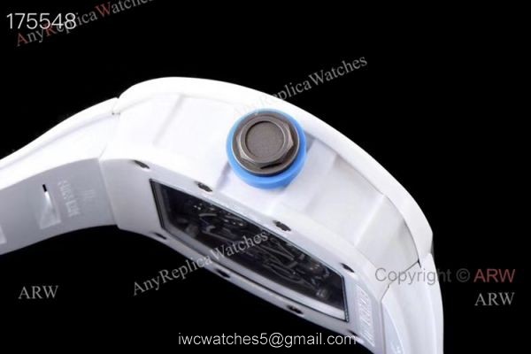 KV Factory Richard Mille RM 055 White Ceramic Watch Best Copy 5