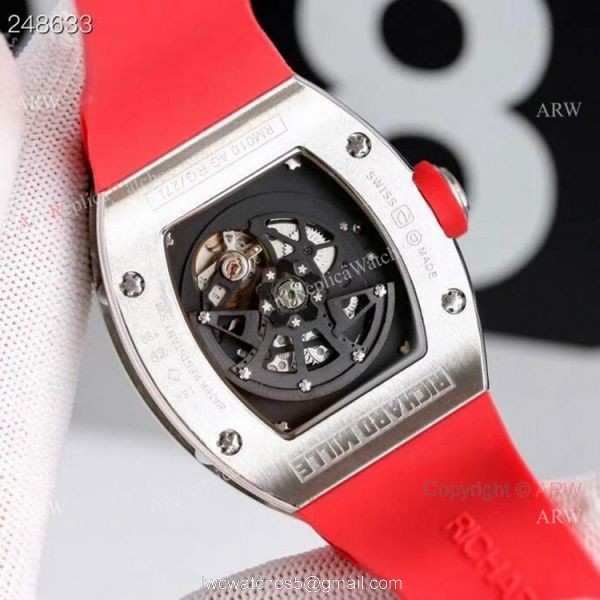 Knockoff Richard Mille RM 030 Rose Gold Watch Black Rubber Strap 5