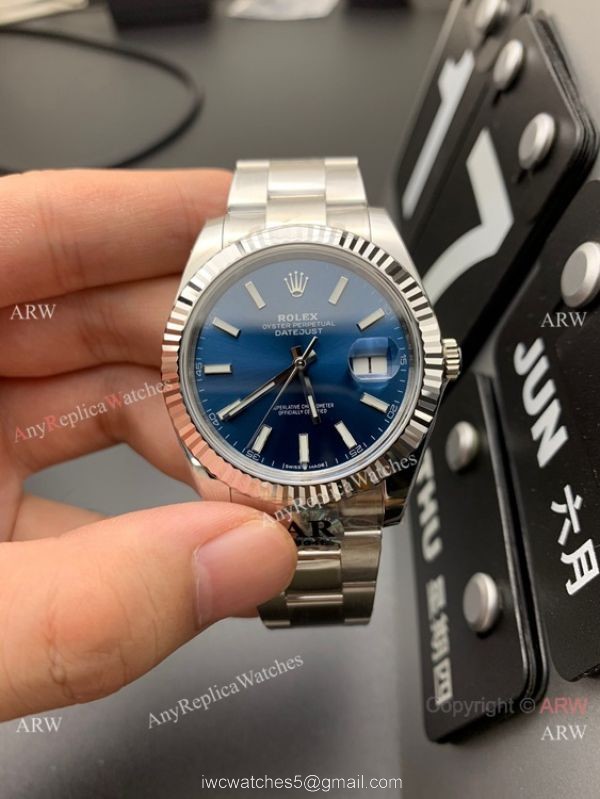 AR Rolex Datejust II 41mm 116334blio Blue Dial 904L Stainless Steel Copy Watch 5