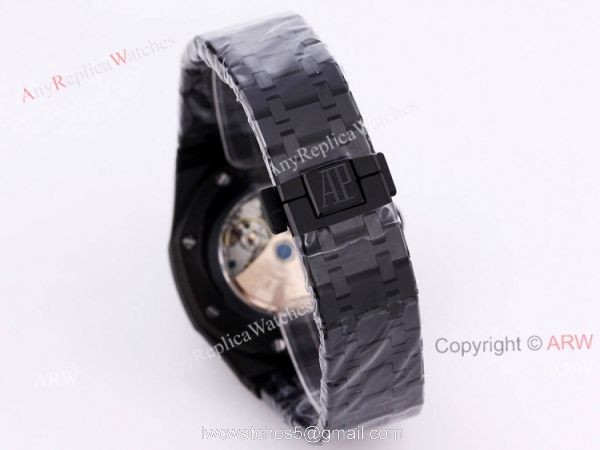 New Audemars Piguet Royal Oak Jumbo Green Dial All Black Mens Replica Watches 41mm 5