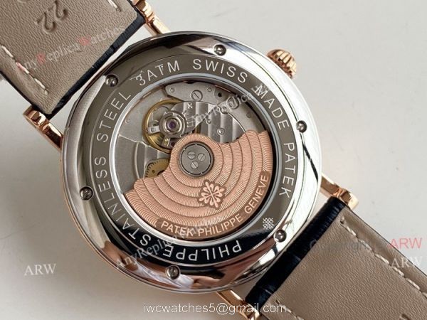 Swiss Grade Patek Philippe Classic Watch Mens Blue Dial Rose Gold Replica Watch 40mm 5