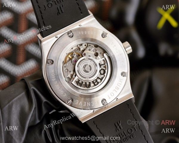 Clone Hublot Iced Out Classic Fusion Watches Grey Dial Automatic 5