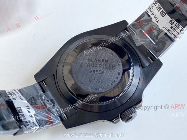 Swiss Grade High End Replica Roex Blaken Yacht Master 40mm All Black Rainbow Watch 5