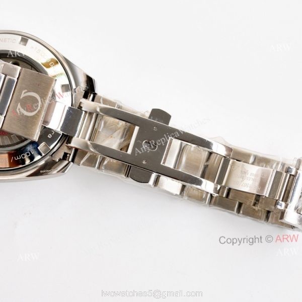 New Omega Seamaster Aqua Terra 150m Blue Face Stainless Steel Swiss Replica Watch For Men 5