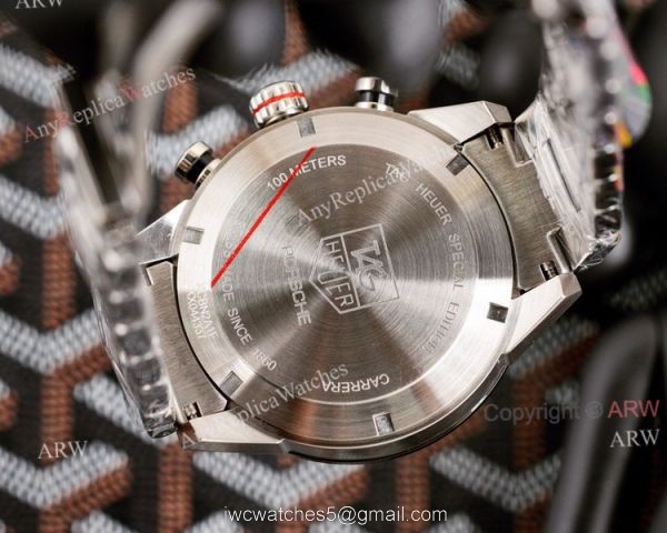 New Tag Heuer Carrera Porsche Chronograph Watch 44mm Heuer 02 Black Dial Replica 5