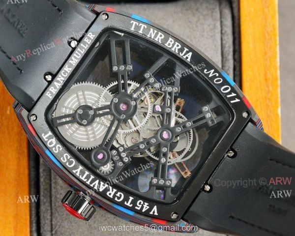 High Quality Replica Franck Muller Watches For Men Franck Muller Gravity Skeleton Carbon Case 5