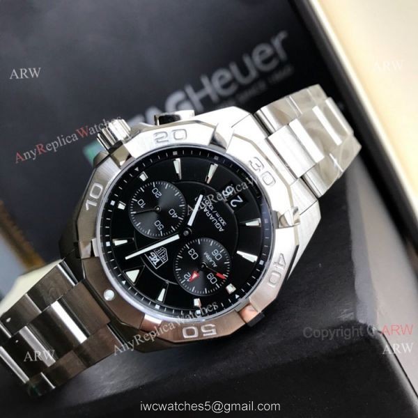 Swis Quality Tag Heuer Aquaracer 41mm Black Dial Swiss Ronda Quartz Movement Knockoff Watch 5