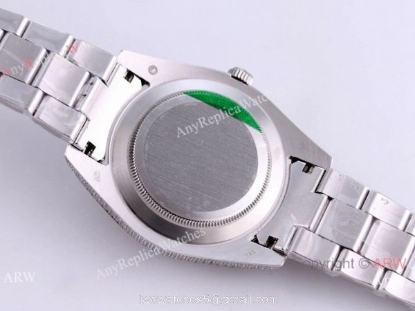 Swiss Quality Iced Out Rolex Oyster Perpetual 41 Wrist Yellow Dial Full Diamond Case 5