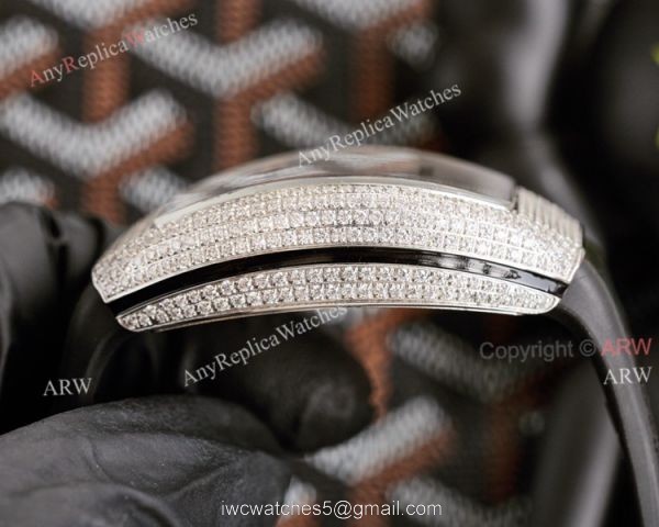 Iced Out Franck Muller V45 SC DT Diamond Watch High Quality Replica 5