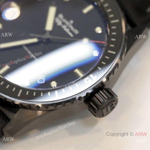 Swiss Grade Replica Blancpain Fifty Fathoms Bathyscaphe GF Factory Cal.1315 Watch All Black 5