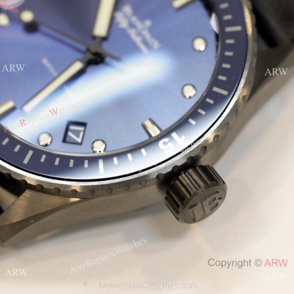 Swiss Grade Replica Blancpain Fifty Fathoms Bathyscaphe GF Factory Cal.1315 Watch Blue Dial 5