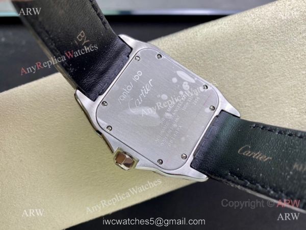 Swiss Quality Iced Out Cartier Santos De Watch Two Tone Sapphire Crystal 5