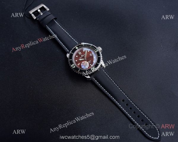 JH Replica Blancpain Fifty Fathoms Swiss Watch Stainless Steel Chocolate Dial 45mm 5