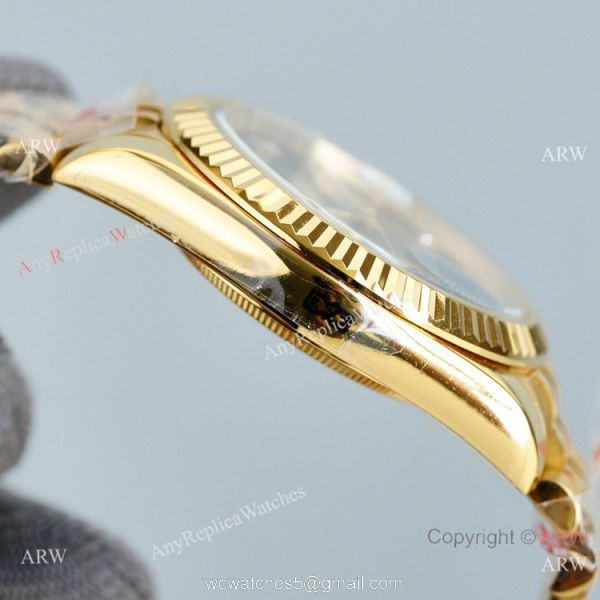 Swiss Quality Rolex Datejust II Citizen 8215 Watch Gold and Black 5