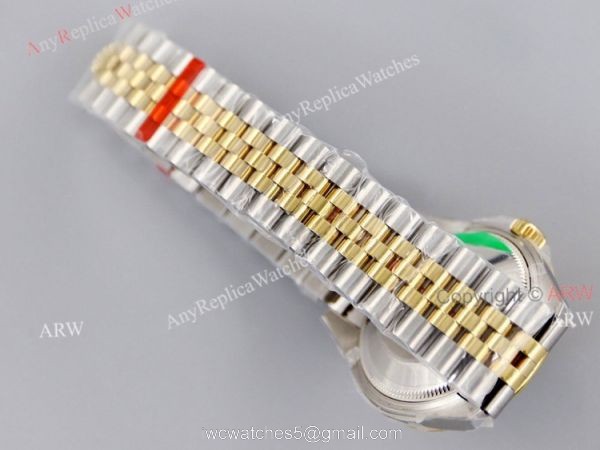 EW Factory 1:1 Two Tone Rolex Green Dial Datejust 31mm Swiss Replica Watches 5