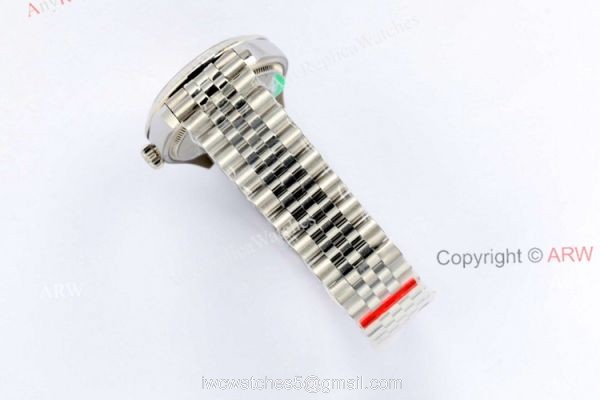 1:1 Fake EW Factory Rolex Datejust 31 Silver Face Watch With Diamond Markers 5