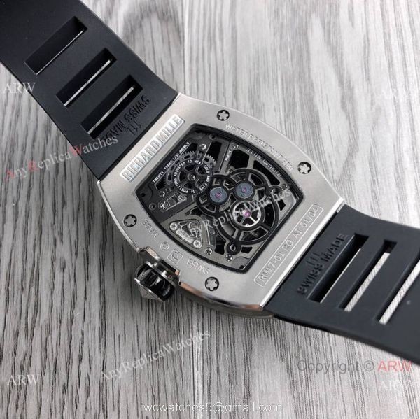 Swiss Richard Mille RM17-01 Tourbillion Watch Titanium Case 5