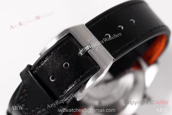 ZF Factory V2 IWC Pilots Replica Watch Swiss 7750 Black Leather Strap 5
